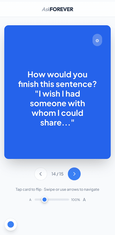 AskForever Play Screen